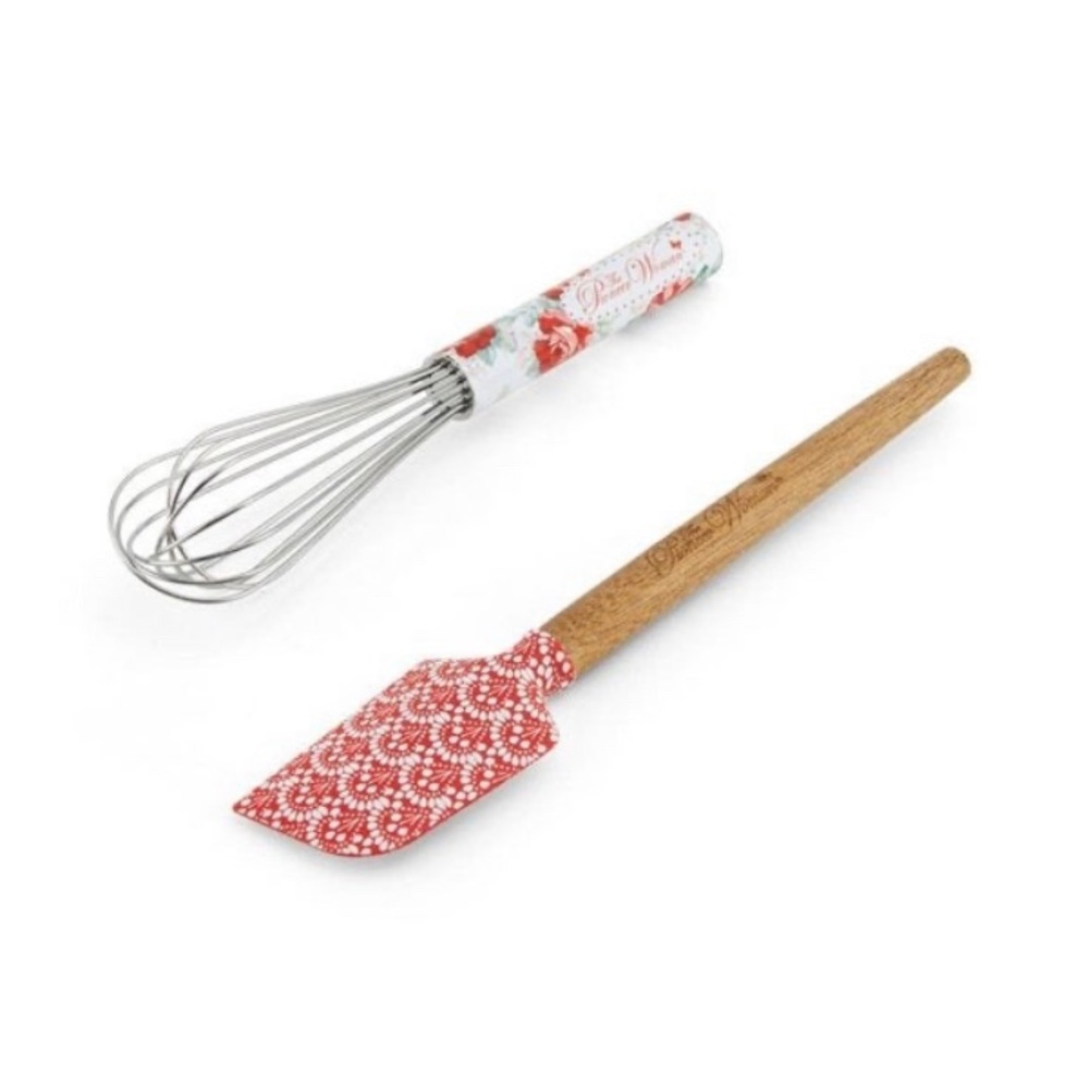 The Pioneer Woman Spatula and Whisk Set, Vintage Floral, 2 Pieces: